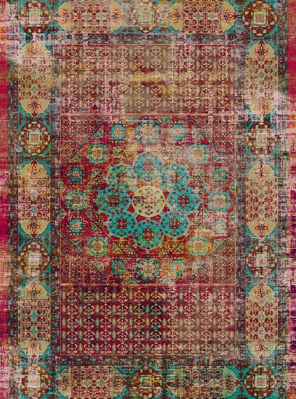 قالیچه و فرشینه سنتی و مدرن هال و پذیرایی برند رویان کد D263 سایت خرید برو