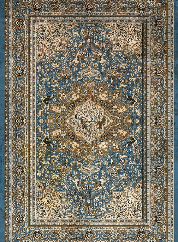 قالیچه و فرشینه سنتی و مدرن هال و پذیرایی برند رویان کد D268 سایت خرید برو