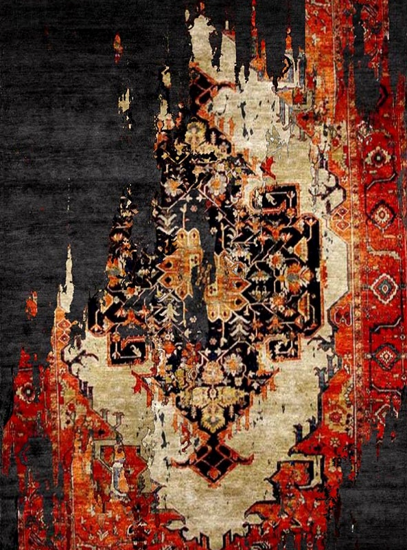 قالیچه و فرشینه سنتی و مدرن هال و پذیرایی برند رویان کد D283 سایت خرید برو