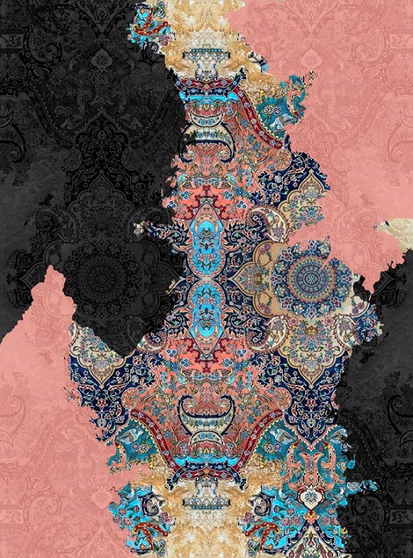 قالیچه و فرشینه سنتی و مدرن هال و پذیرایی برند رویان کد D284 سایت خرید برو