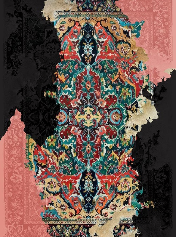 قالیچه و فرشینه سنتی و مدرن هال و پذیرایی برند رویان کد D288 سایت خرید برو