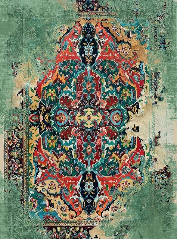 قالیچه و فرشینه سنتی و مدرن هال و پذیرایی برند رویان کد D289 سایت خرید برو