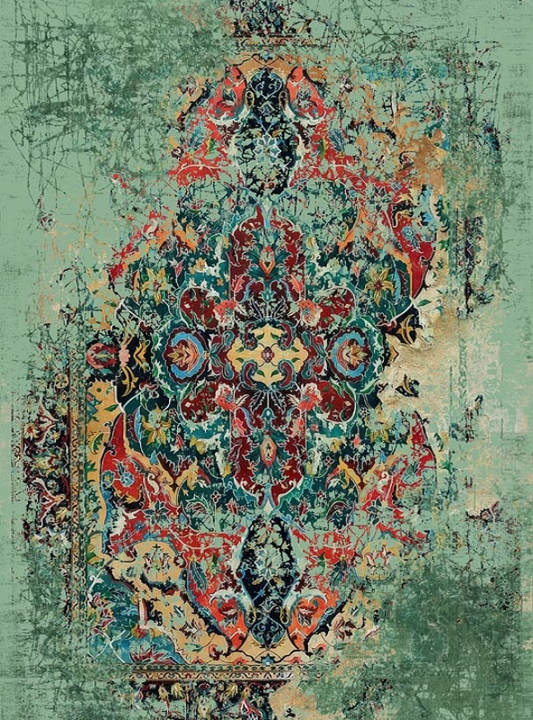 قالیچه و فرشینه سنتی و مدرن هال و پذیرایی برند رویان کد D290 سایت خرید برو