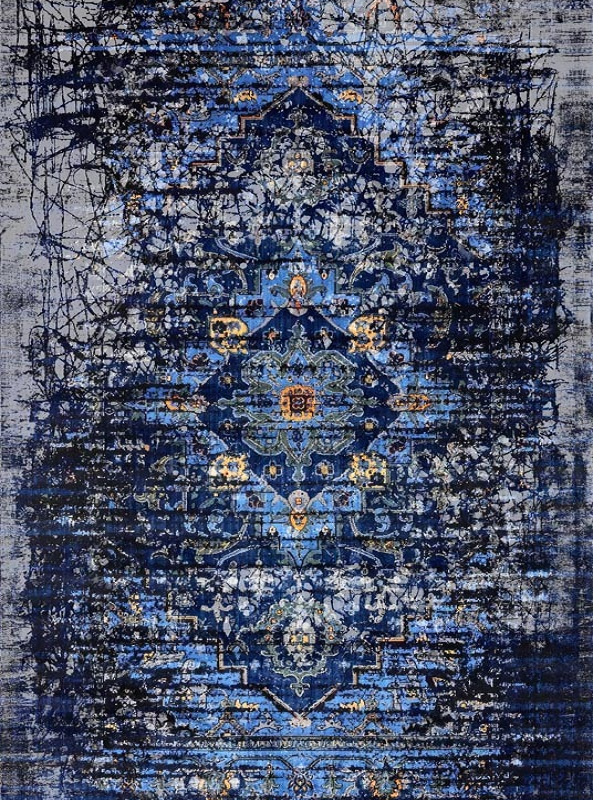 قالیچه و فرشینه سنتی و مدرن هال و پذیرایی برند رویان کد D301 سایت خرید برو