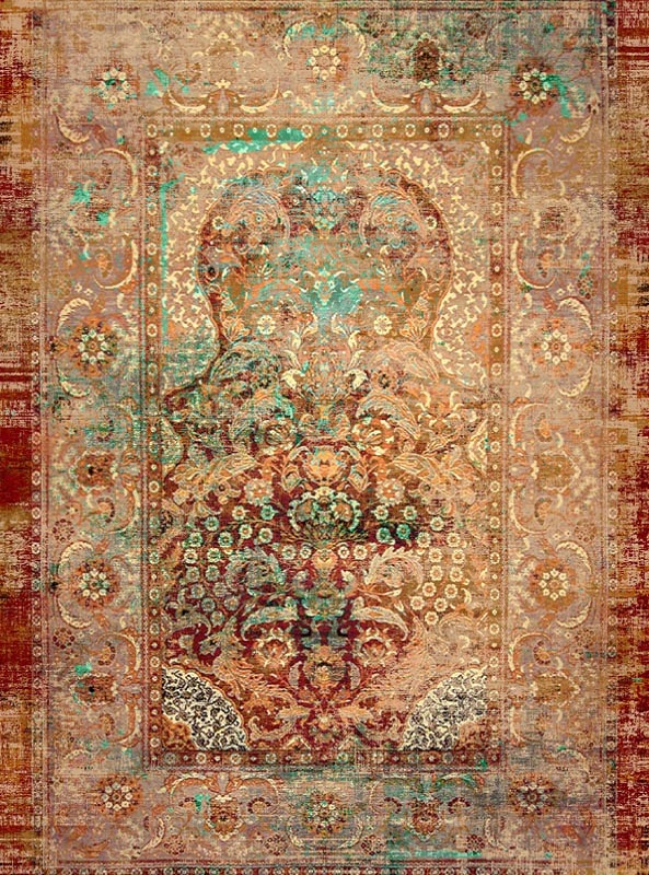 قالیچه و فرشینه سنتی و مدرن هال و پذیرایی برند رویان کد D323 سایت خرید برو