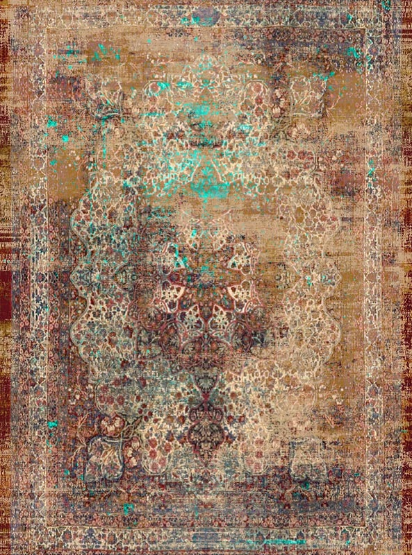 قالیچه و فرشینه سنتی و مدرن هال و پذیرایی برند رویان کد D325 سایت خرید برو