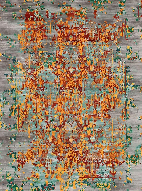 قالیچه و فرشینه سنتی و مدرن هال و پذیرایی برند رویان کد D326 سایت خرید برو