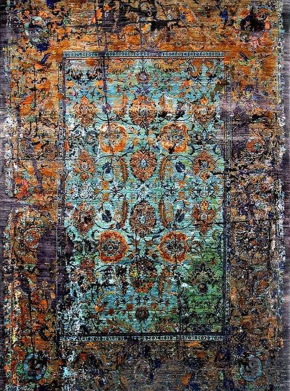 قالیچه و فرشینه سنتی و مدرن هال و پذیرایی برند رویان کد D328 سایت خرید برو