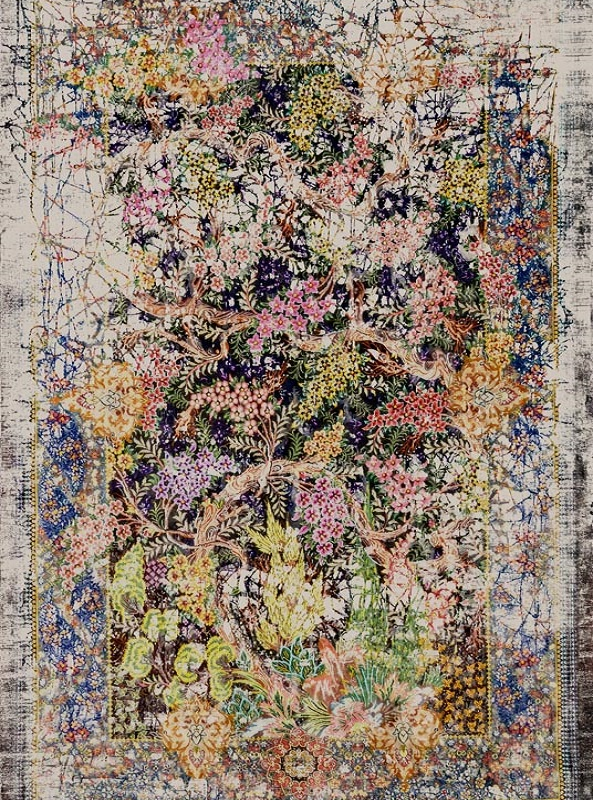 قالیچه و فرشینه سنتی و مدرن هال و پذیرایی برند رویان کد D330 سایت خرید برو