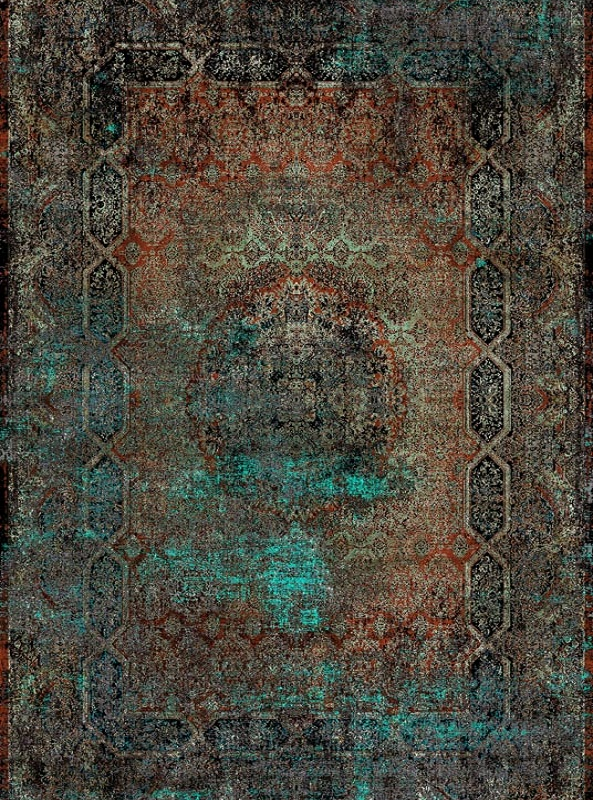 قالیچه و فرشینه سنتی و مدرن هال و پذیرایی برند رویان کد D350 سایت خرید برو