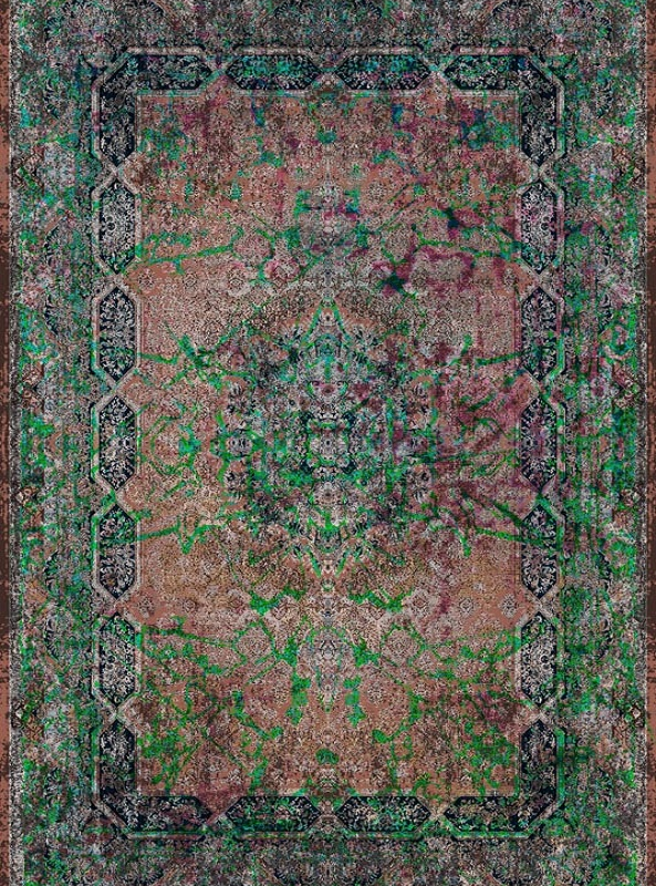 قالیچه و فرشینه سنتی و مدرن هال و پذیرایی برند رویان کد D351 سایت خرید برو