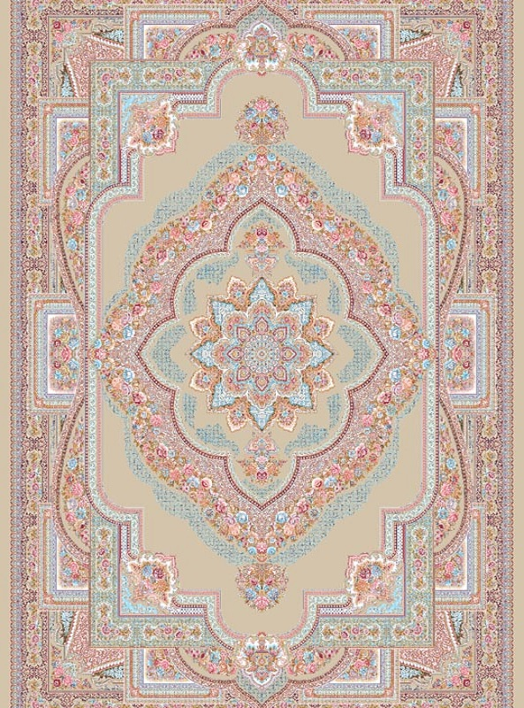 قالیچه و فرشینه سنتی و مدرن هال و پذیرایی برند رویان کد D368 سایت خرید برو