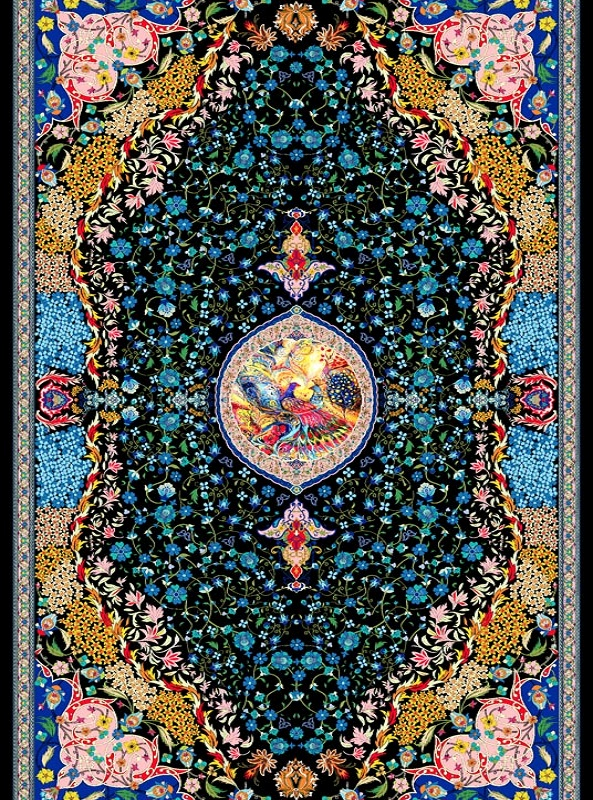 قالیچه و فرشینه سنتی و مدرن هال و پذیرایی برند رویان کد D371 سایت خرید برو