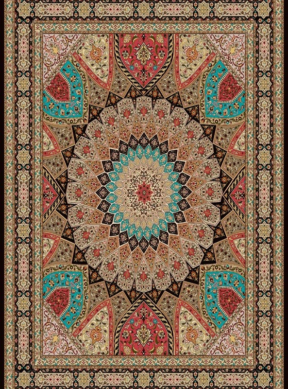 قالیچه و فرشینه سنتی و مدرن هال و پذیرایی برند رویان کد D376 سایت خرید برو