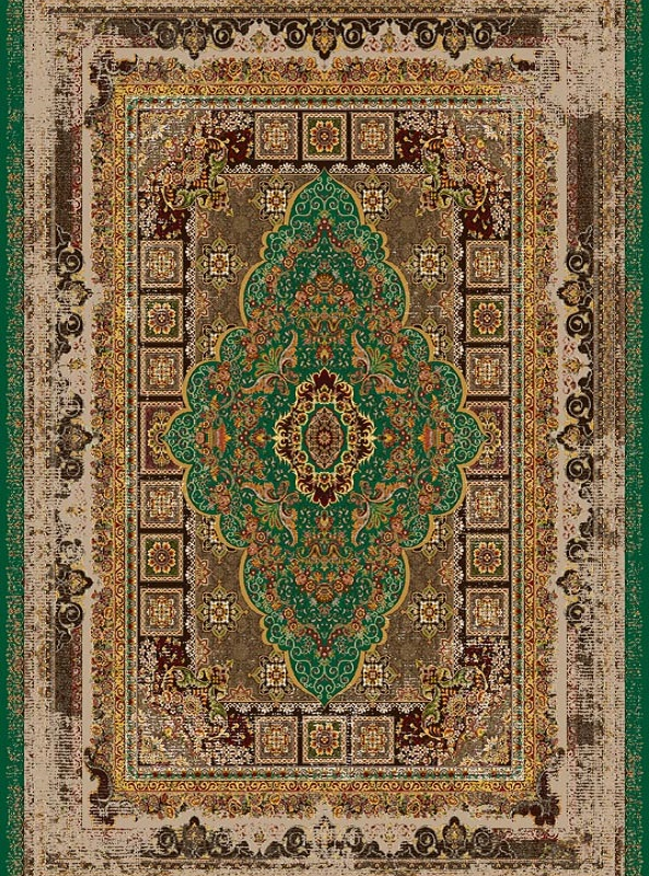 قالیچه و فرشینه سنتی و مدرن هال و پذیرایی برند رویان کد D377 سایت خرید برو