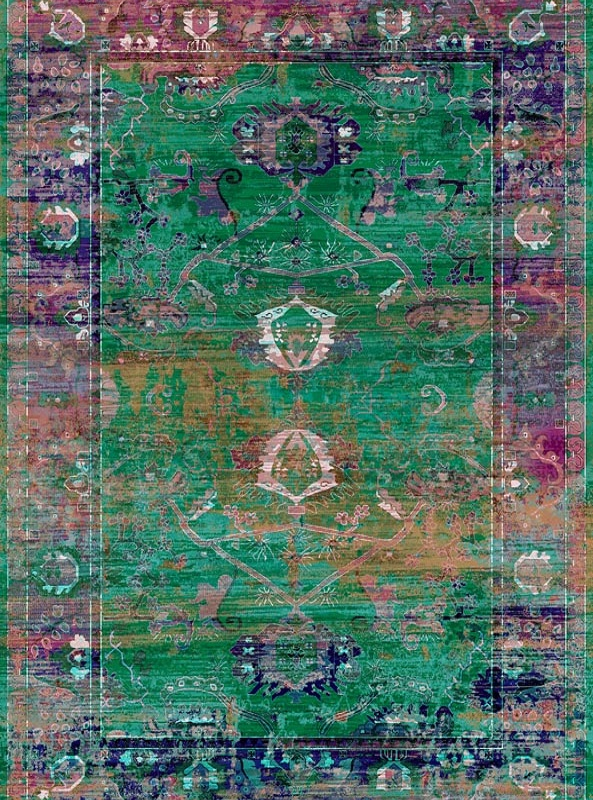 قالیچه و فرشینه سنتی و مدرن هال و پذیرایی برند رویان کد D380 سایت خرید برو