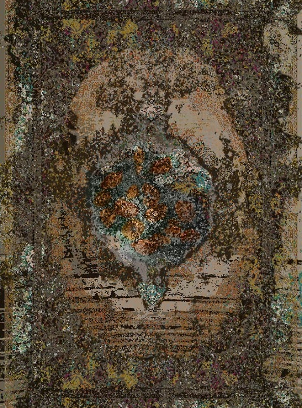 قالیچه و فرشینه سنتی و مدرن هال و پذیرایی برند رویان کد D390 سایت خرید برو