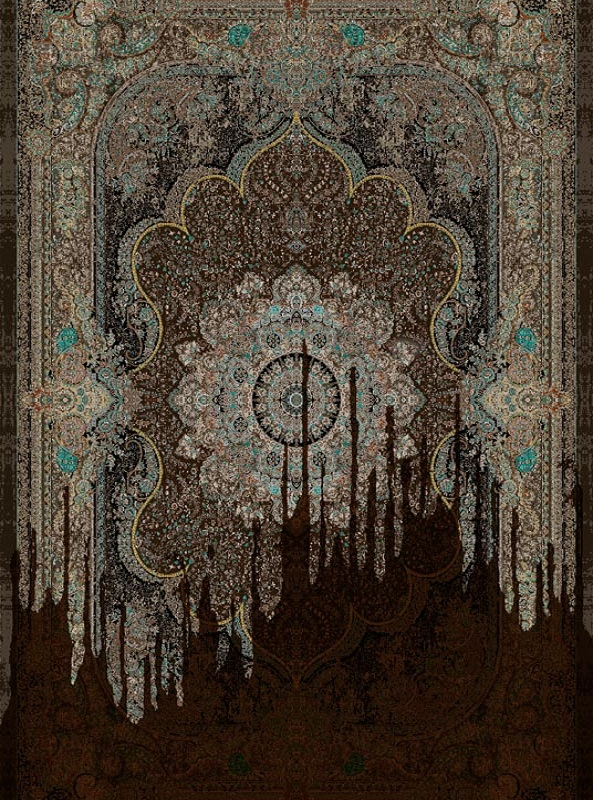 قالیچه و فرشینه سنتی و مدرن هال و پذیرایی برند رویان کد D405 سایت خرید برو