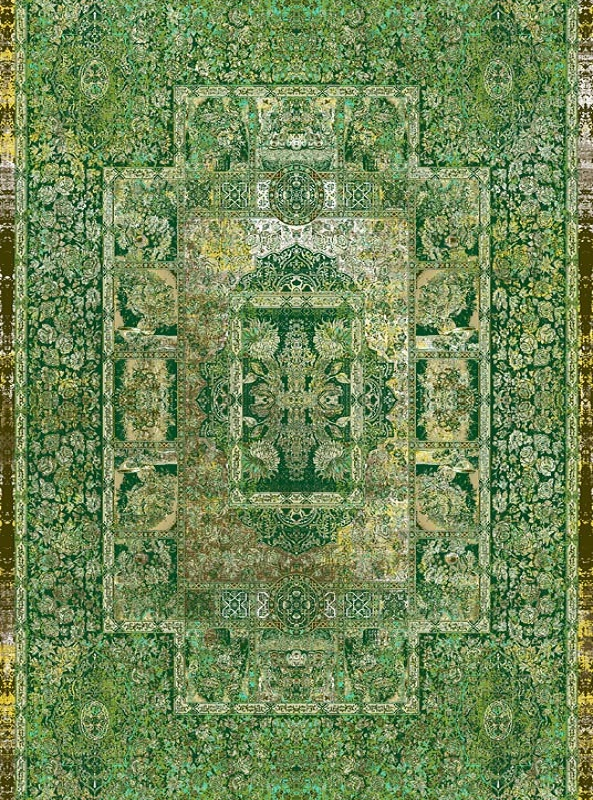 قالیچه و فرشینه سنتی و مدرن هال و پذیرایی برند رویان کد D420 سایت خرید برو