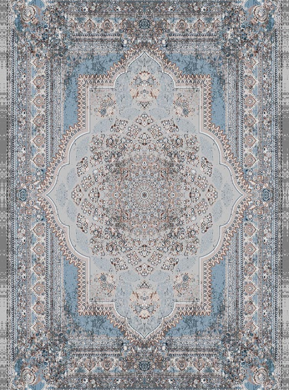 قالیچه و فرشینه سنتی و مدرن هال و پذیرایی برند رویان کد D423 سایت خرید برو