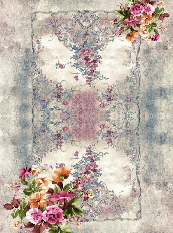 قالیچه و فرشینه سنتی و مدرن هال و پذیرایی برند رویان کد D437 سایت خرید برو