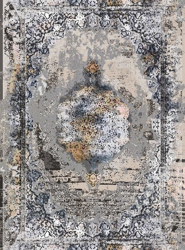 قالیچه و فرشینه سنتی و مدرن هال و پذیرایی برند رویان کد D444 سایت خرید برو