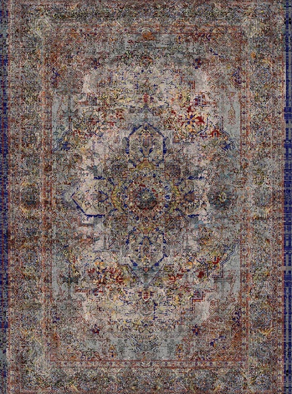 قالیچه و فرشینه سنتی و مدرن هال و پذیرایی برند رویان کد D448 سایت خرید برو