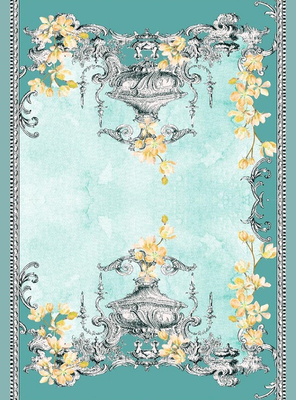 قالیچه و فرشینه سنتی و مدرن هال و پذیرایی برند رویان کد D454 سایت خرید برو