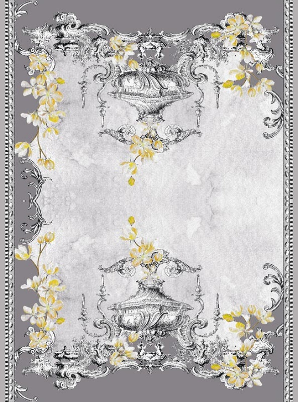 قالیچه و فرشینه سنتی و مدرن هال و پذیرایی برند رویان کد D455 سایت خرید برو