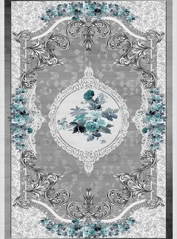 قالیچه و فرشینه سنتی و مدرن هال و پذیرایی برند رویان کد D456 سایت خرید برو