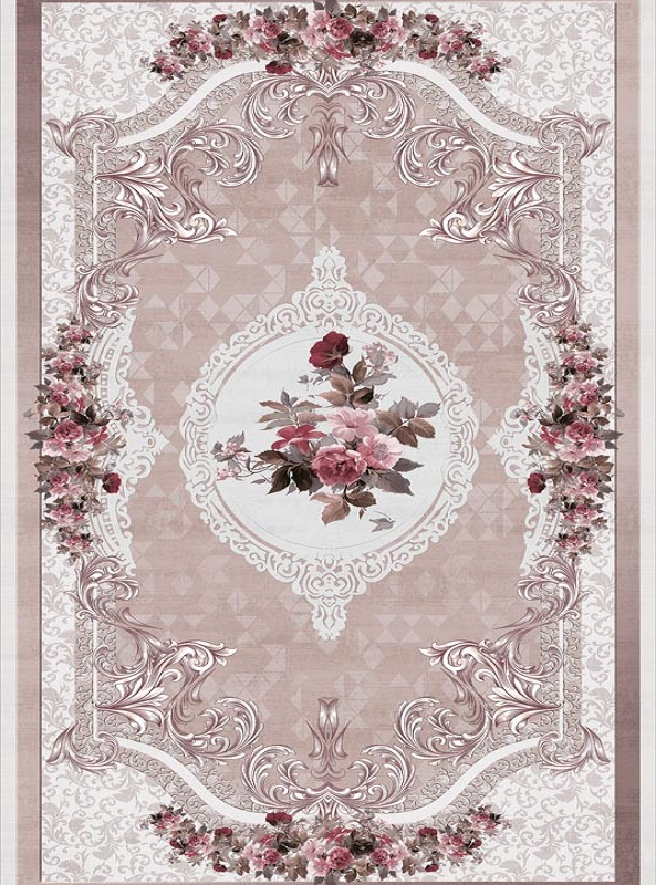 قالیچه و فرشینه سنتی و مدرن هال و پذیرایی برند رویان کد D457 سایت خرید برو