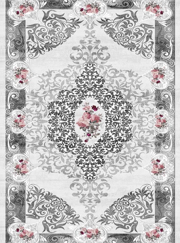 قالیچه و فرشینه سنتی و مدرن هال و پذیرایی برند رویان کد D460 سایت خرید برو