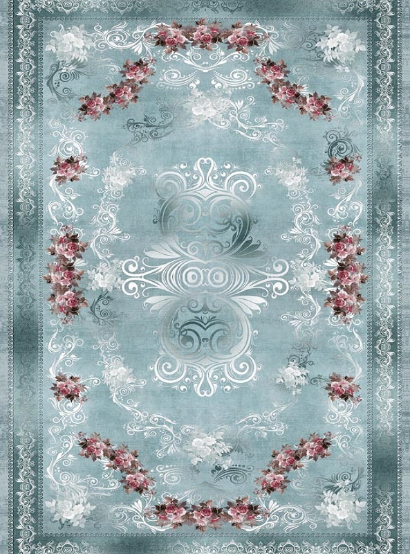 قالیچه و فرشینه سنتی و مدرن هال و پذیرایی برند رویان کد D461 سایت خرید برو