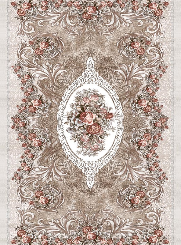 قالیچه و فرشینه سنتی و مدرن هال و پذیرایی برند رویان کد D463 سایت خرید برو