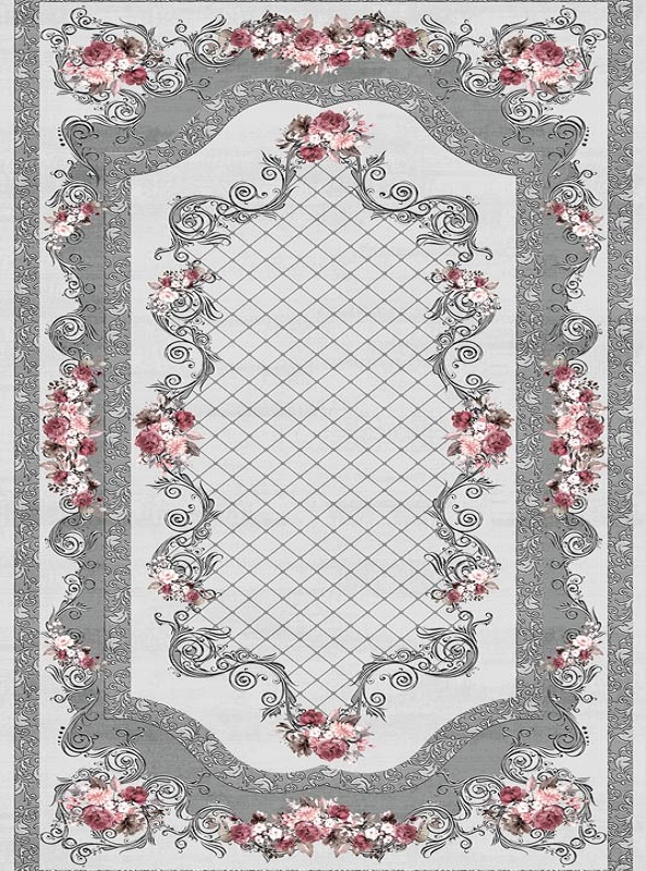 قالیچه و فرشینه سنتی و مدرن هال و پذیرایی برند رویان کد D465 سایت خرید برو