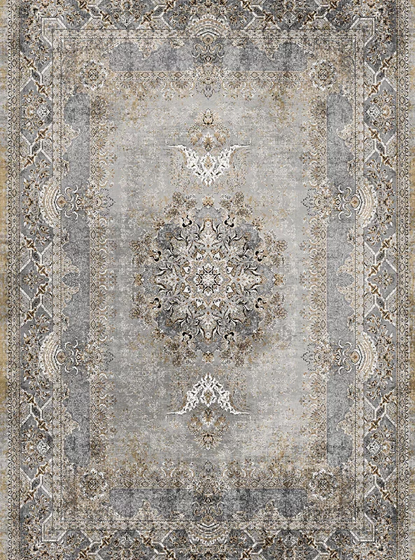 قالیچه و فرشینه مدرن هال و پذیرایی برند رویان کد F1 سایت خرید برو