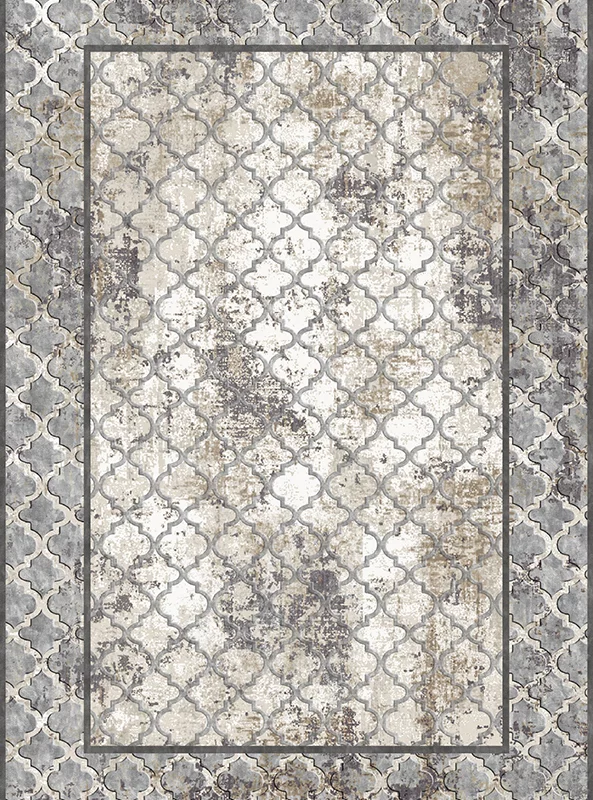 قالیچه و فرشینه مدرن هال و پذیرایی برند رویان کد F18 سایت خرید برو