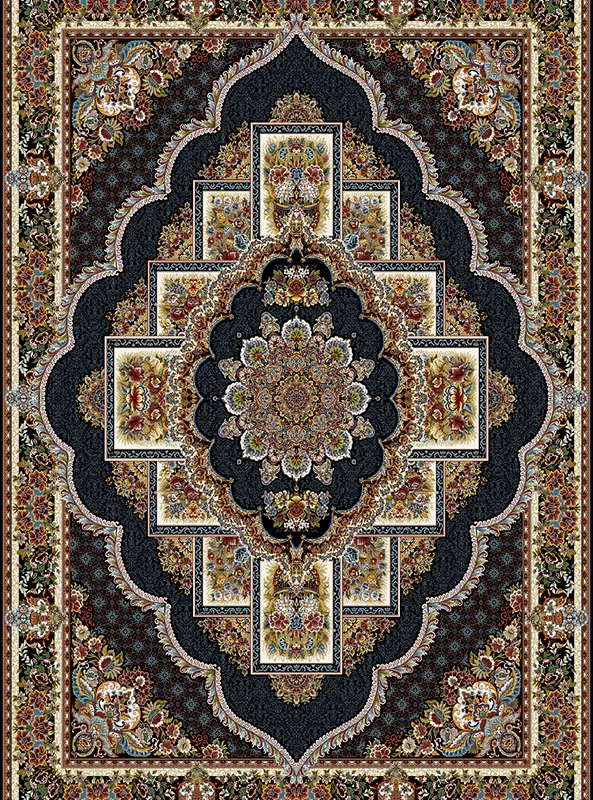 قالیچه و فرشینه مدرن هال و پذیرایی برند رویان کد F22 سایت خرید برو