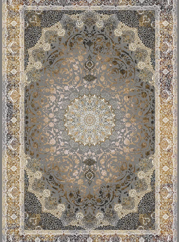 قالیچه و فرشینه مدرن هال و پذیرایی برند رویان کد F44 سایت خرید برو