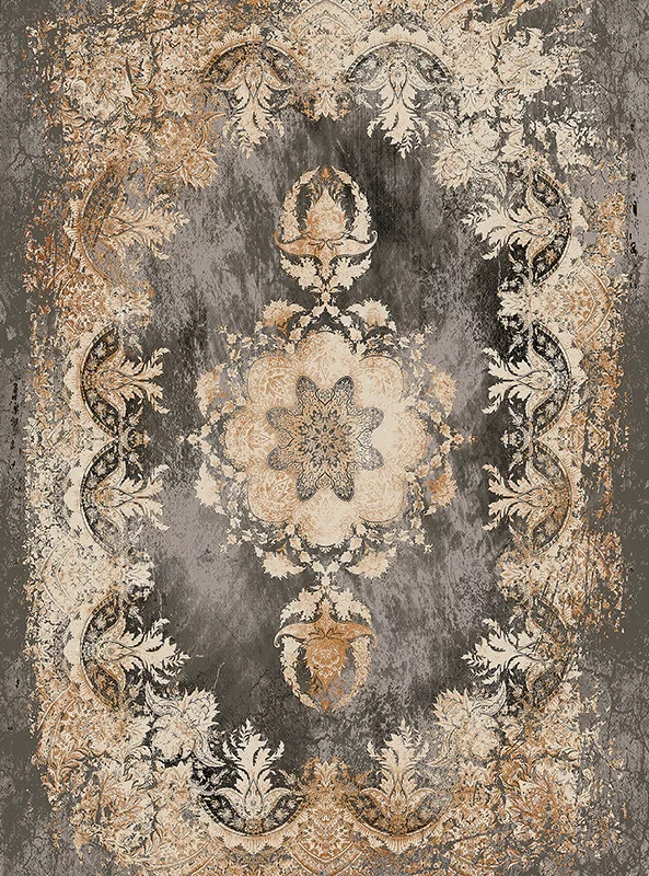 قالیچه و فرشینه مدرن هال و پذیرایی برند رویان کد F47 سایت خرید برو