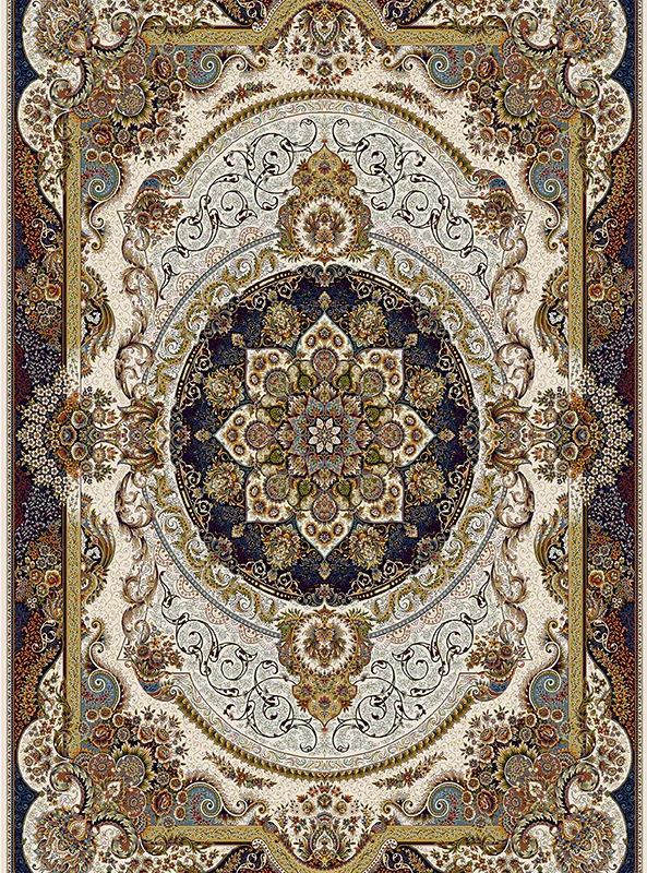 قالیچه و فرشینه مدرن هال و پذیرایی برند رویان کد F51 سایت خرید برو