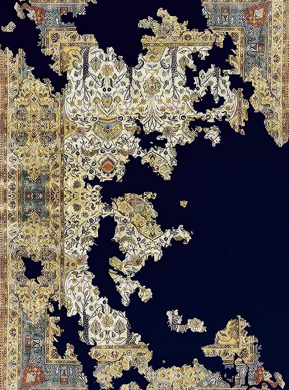 قالیچه و فرشینه مدرن هال و پذیرایی برند رویان کد F63 سایت خرید برو