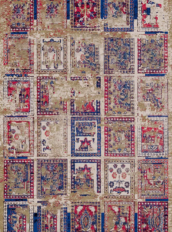 قالیچه و فرشینه مدرن هال و پذیرایی برند رویان کد F84 سایت خرید برو