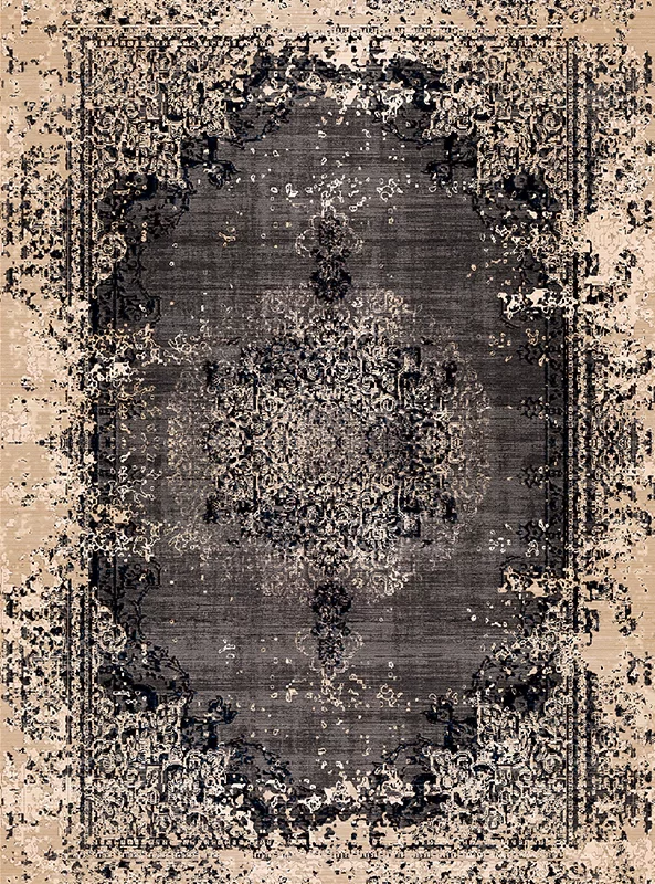 قالیچه و فرشینه مدرن هال و پذیرایی برند رویان کد F90 سایت خرید برو