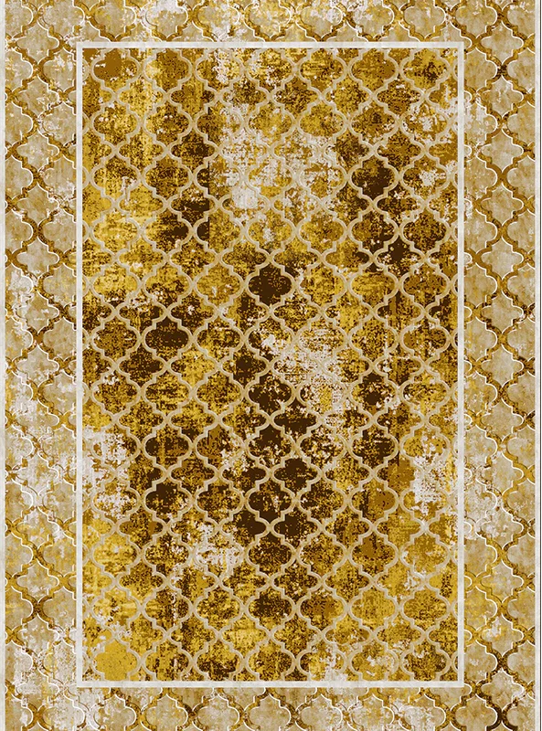 قالیچه و فرشینه مدرن هال و پذیرایی برند رویان کد F96 سایت خرید برو