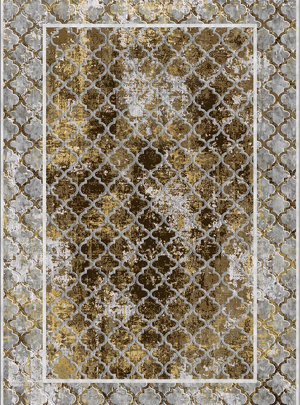 قالیچه و فرشینه مدرن هال و پذیرایی برند رویان کد F97 سایت خرید برو