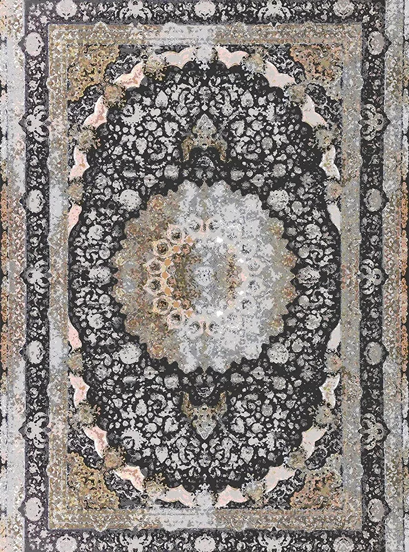 قالیچه و فرشینه مدرن هال و پذیرایی برند رویان کد F103 سایت خرید برو