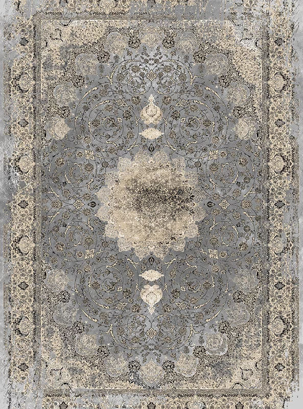 قالیچه و فرشینه مدرن هال و پذیرایی برند رویان کد F122 سایت خرید برو