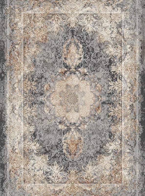 قالیچه و فرشینه مدرن هال و پذیرایی برند رویان کد F125 سایت خرید برو