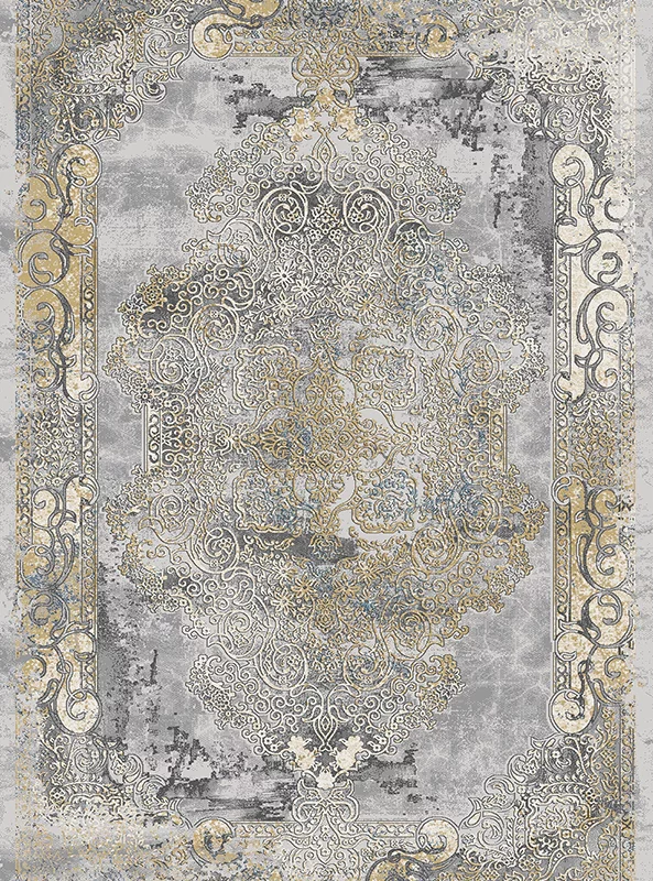 قالیچه و فرشینه مدرن هال و پذیرایی برند رویان کد F126 سایت خرید برو